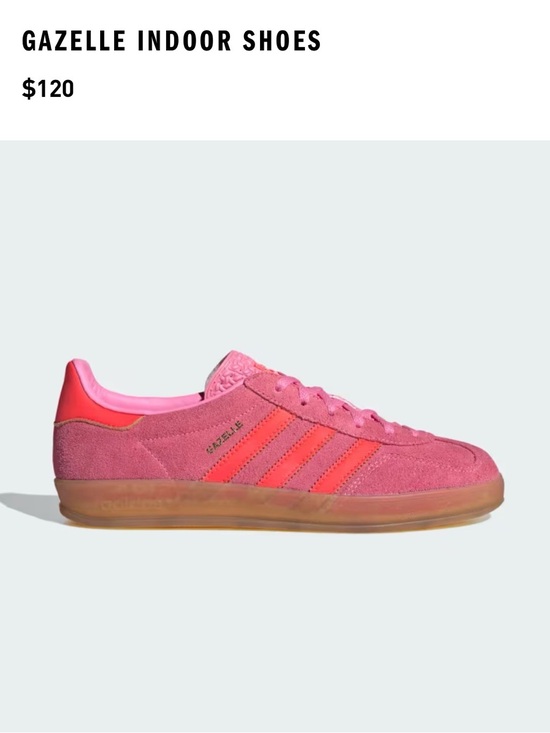adidas Shoes - Adidas Gazelle Pink Suede Sneakers with Coral Stripes - Size 7 Women